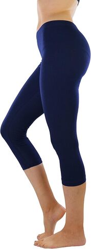 ToBeInStyle Women's Seamless Stretchy Band Yoga Activewear Capri Leggings in Saudi Arabia