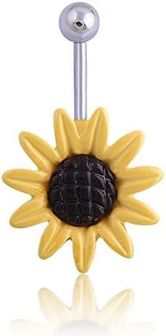 COLORFUL BLING 316L Stainless Steel Fruit Pineapple Navel Rings Crystal Belly Button Rings Body Piercings Jewelry in Saudi Arabia