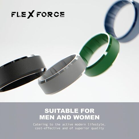 FlexForce Brands Men's Silicone Ring, Rubber Wedding Band, Breathable & Durable for a Comfort Fit in Saudi Arabia