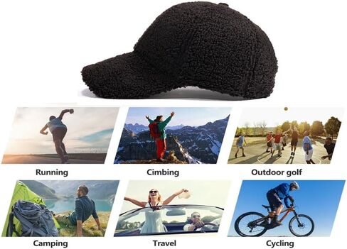 قبعات بيسبول شتوية من صوف الحمل للسيدات من LUTICELI، قبعة بيسبول دافئة بلون سادة ناعمة in Kuwait