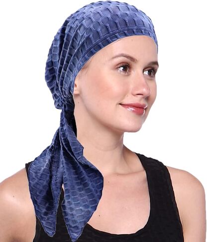 قبعة عمامة للسرطان الكيميائي للسيدات من Coolwife، غطاء شعر مربوط مسبقًا، قبعات ملفوفة، وشاح للنوم، غطاء للرأس in Kuwait
