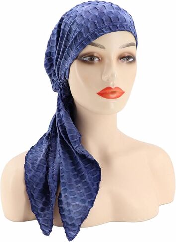قبعة عمامة للسرطان الكيميائي للسيدات من Coolwife، غطاء شعر مربوط مسبقًا، قبعات ملفوفة، وشاح للنوم، غطاء للرأس in Kuwait