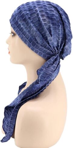 قبعة عمامة للسرطان الكيميائي للسيدات من Coolwife، غطاء شعر مربوط مسبقًا، قبعات ملفوفة، وشاح للنوم، غطاء للرأس in Kuwait