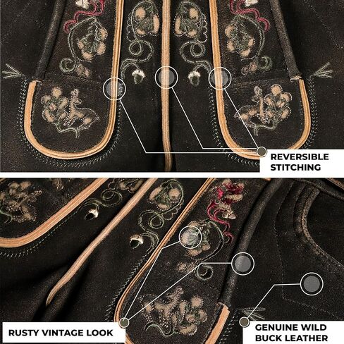 AlpsOak Lederhosen للرجال - زي بافاري ألماني أصلي ومهرجان أكتوبر للرجال - جلد طبيعي in Kuwait