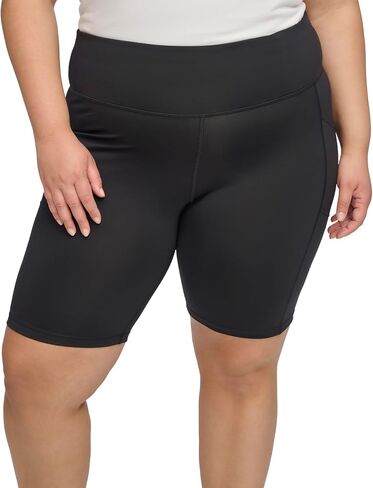 Calvin Klein Women's Plus High Waist Side Pocket 9" Compression Bike Short in Saudi Arabia