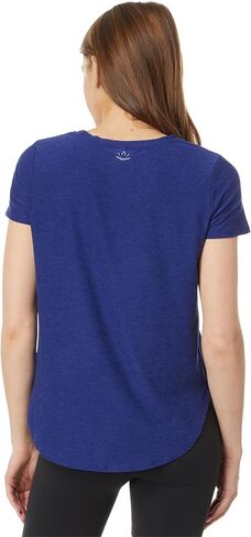 Beyond Yoga Womens Featherweight On The Down Low Tee Deep Ocean Heather LG One Size in Saudi Arabia