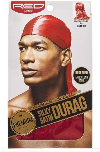 Red by Kiss Premium Silky Satin DURAG Men's Cap Doo RAG in Saudi Arabia