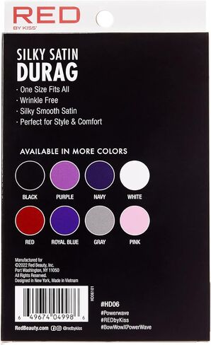 قبعة Red by Kiss الفاخرة من الساتان الحريري DURAG للرجال in Kuwait