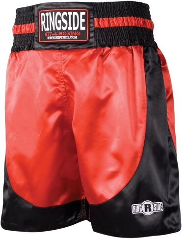 Ringside Youth Pro-Style Boxing Trunks, Red/Black, Large in Saudi Arabia