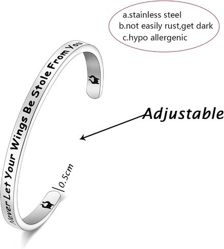 TGBJE Witch Cuff Witch Gifts Never Let Your Wings Be Stole from You Witch Fan Gift Villains The Evil Queen Gifts in Saudi Arabia