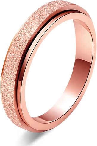 Spinner Ring Stress Anxiety Relief for Women and girls – 2mm/4mm Stainless Steel Glitter Rose Gold Silver Rainbow Fidget Ring Band Pack Birthday gifts for Mom daughter Aunt Niece Wife Girlfriend in Saudi Arabia