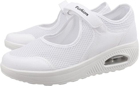 أحذية MEJORMEN النسائية المريحة للممرضات سهلة الارتداء بوسادة هوائية، أحذية عمل خفيفة الوزن، أحذية تمريض شبكية قابلة للتنفس، أحذية رياضية in Kuwait
