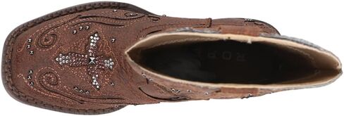 ROPER Toddler Girls Faith Rhinestone Inlay Square Toe Casual Boots Mid Calf - Brown in Saudi Arabia