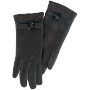Hadley Wren Womens Nora Warm Driving Gloves Windproof, Soft Stretch Suede-like Look & Feel