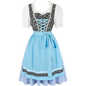 Lehauya Oktoberfest Costume Women German Bavarian Beer Girl Dirndl Dress Oktoberfest Dress