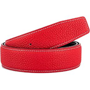Vatee's Women's/Men's Real Leather Replacement Belt Strap No Buckle 1 1/4" / 1.34" / 1 1/2" Wide