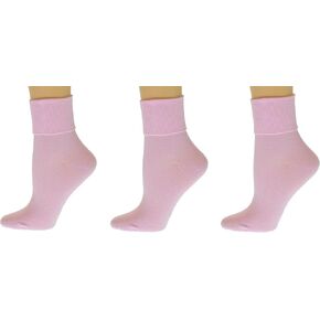 Women's Organic Combed Cotton Ankle Socks, Breathable, Non-Irritating & Seamless Toe, Ideal for Activewear - 3 Pair in Saudi Arabia