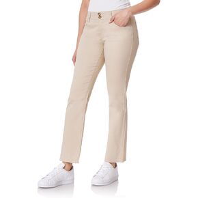 WallFlower Women's Luscious Curvy Uniform Bootcut Mid-Rise Juniors Pants, Hummus, 3 in Kuwait