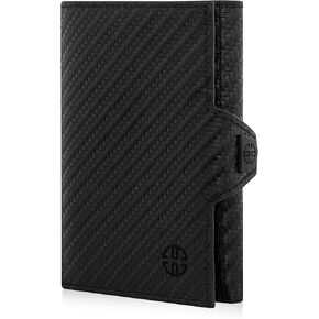 TRUSADOR Toscana Trifold Leather Wallet For Men and Women Card Holder with RFID Protection (Without Coin Pocket, Black)