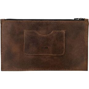 Hide & Drink, Rectangular Zippered Handbag for Women with Card Slot, Female Purse, Full Grain Leather, Handmade