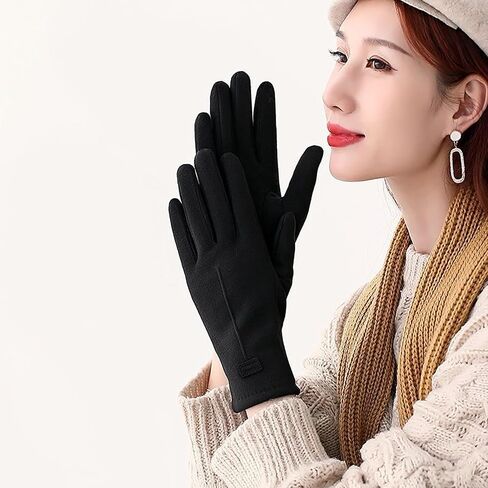 2Pcs Womens Winter Warm Gloves With Sensitive Touch Screen Texting Fingers, Winter Elastic Plus Velvet Warm Gloves in Saudi Arabia