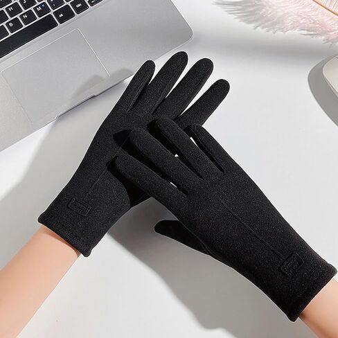 2Pcs Womens Winter Warm Gloves With Sensitive Touch Screen Texting Fingers, Winter Elastic Plus Velvet Warm Gloves in Saudi Arabia