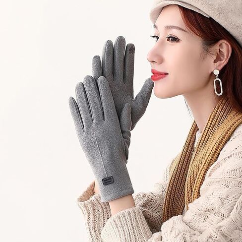 2Pcs Womens Winter Warm Gloves With Sensitive Touch Screen Texting Fingers, Winter Elastic Plus Velvet Warm Gloves in Saudi Arabia