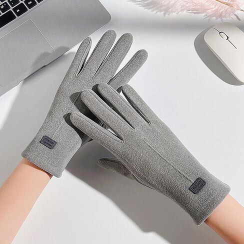 2Pcs Womens Winter Warm Gloves With Sensitive Touch Screen Texting Fingers, Winter Elastic Plus Velvet Warm Gloves in Saudi Arabia