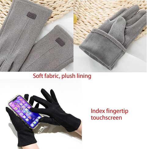 2Pcs Womens Winter Warm Gloves With Sensitive Touch Screen Texting Fingers, Winter Elastic Plus Velvet Warm Gloves in Saudi Arabia