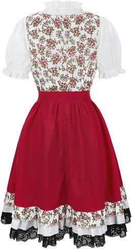 أزياء Lehauya Oktoberfest النسائية الألمانية البافارية البيرة فتاة Dirndl فستان مهرجان أكتوبر in Kuwait