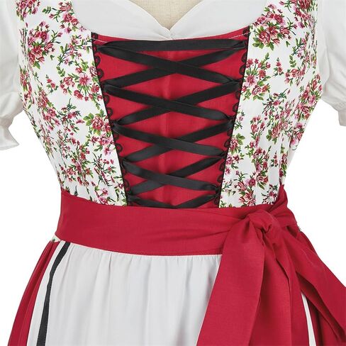 أزياء Lehauya Oktoberfest النسائية الألمانية البافارية البيرة فتاة Dirndl فستان مهرجان أكتوبر in Kuwait