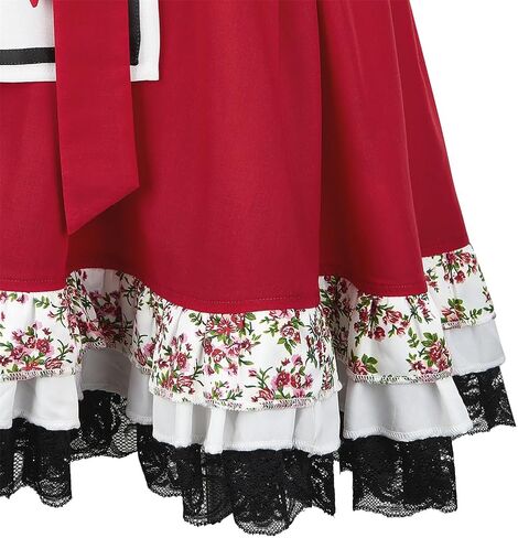 أزياء Lehauya Oktoberfest النسائية الألمانية البافارية البيرة فتاة Dirndl فستان مهرجان أكتوبر in Kuwait