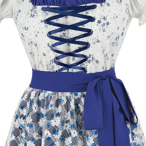 أزياء Lehauya Oktoberfest النسائية الألمانية البافارية البيرة فتاة Dirndl فستان مهرجان أكتوبر in Kuwait