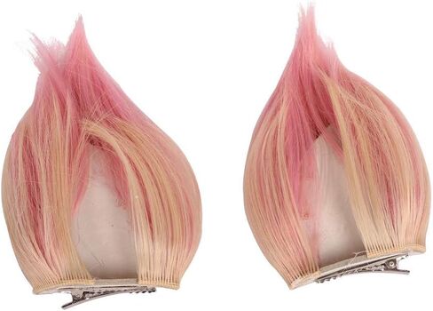 شعر مستعار تنكري أشقر طويل مموج وأذني ثعلب لحفلات الهالوين والكوني (أشقر) من ColorGround in Kuwait