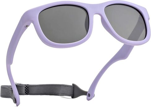 نظارات شمسية مستقطبة غير قابلة للكسر للأطفال من Pro Acme، نظارات شمسية مرنة للأطفال الصغار مع حزام إطار من السيليكون الناعم للأطفال من عمر 0 ​​إلى 24 شهرًا in Kuwait