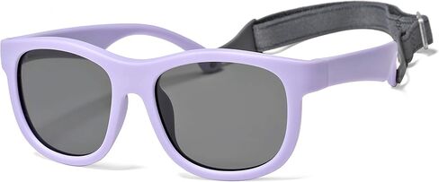 نظارات شمسية مستقطبة غير قابلة للكسر للأطفال من Pro Acme، نظارات شمسية مرنة للأطفال الصغار مع حزام إطار من السيليكون الناعم للأطفال من عمر 0 ​​إلى 24 شهرًا in Kuwait