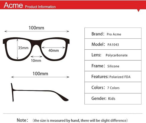 نظارات شمسية مستقطبة غير قابلة للكسر للأطفال من Pro Acme، نظارات شمسية مرنة للأطفال الصغار مع حزام إطار من السيليكون الناعم للأطفال من عمر 0 ​​إلى 24 شهرًا in Kuwait