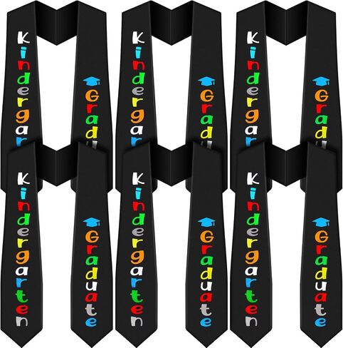 Jexine 6 Pcs Kids Graduation Stole Kindergarten Printed Graduation Stole Unisex Kindergarten Graduate Printed Sash Satin in Saudi Arabia