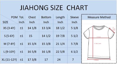 تي شيرت JIAHONG للأطفال من القطن بأكمام قصيرة تي شيرت كاجوال بياقة دائرية تي شيرت عادي للأولاد والبنات من عمر 3 إلى 12 سنة in Kuwait