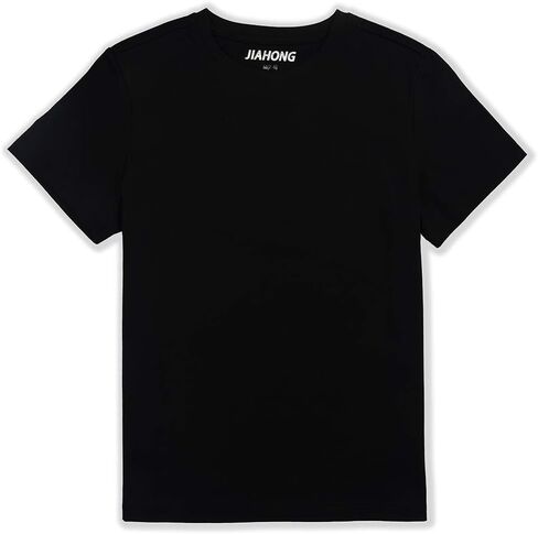 تي شيرت JIAHONG للأطفال من القطن بأكمام قصيرة تي شيرت كاجوال بياقة دائرية تي شيرت عادي للأولاد والبنات من عمر 3 إلى 12 سنة in Kuwait