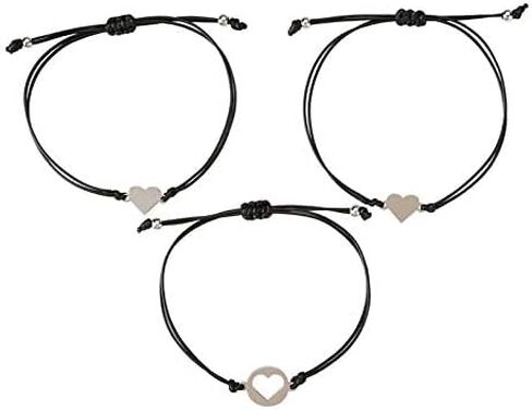 مجموعة هدايا أساور أمنيات متطابقة على شكل قلب من Yaveron Mommy and Me، سوار الأم والابنة in Kuwait
