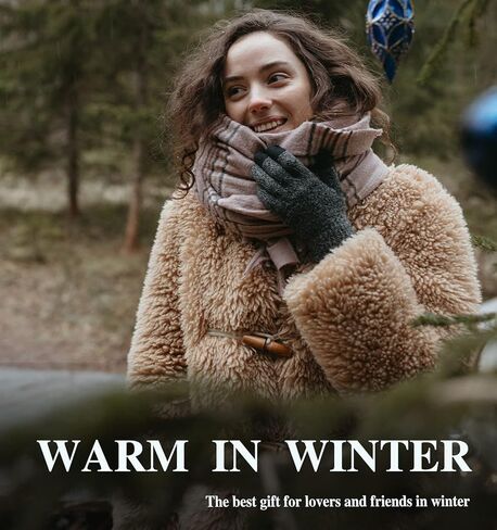 قفازات الشتاء للنساء والرجال قفازات متماسكة دافئة مع 3 أصابع تعمل باللمس هلام السيليكون المضادة للانزلاق لقيادة التزلج وركوب الدراجات in Kuwait