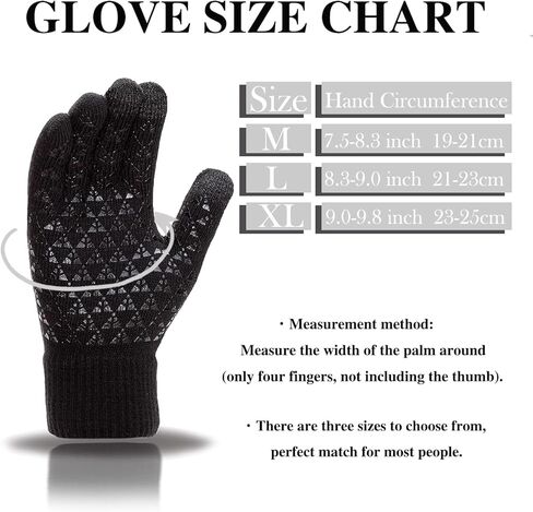 قفازات الشتاء للنساء والرجال قفازات متماسكة دافئة مع 3 أصابع تعمل باللمس هلام السيليكون المضادة للانزلاق لقيادة التزلج وركوب الدراجات in Kuwait