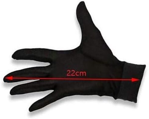 Sohapy أسود الحرير الداخلي التزلج تسلق دراجة دراجة قفازات راكبي الدراجات النارية، قفازات بطانة خفيفة الوزن للرياضات في الهواء الطلق in Kuwait