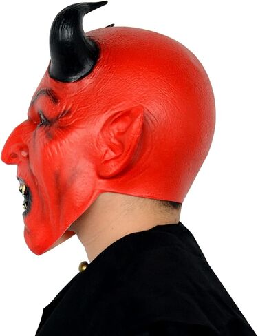 قناع شيطان مخيف من PARTYGEARS، قناع الهالوين الشيطاني، قناع الهالوين من اللاتكس المخيف للمهرج in Kuwait