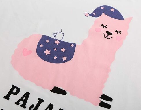 YIJIU Women Short Sleeve Tee and Shorts Pajama Set Cute Alpaca Print Sleepwear in Saudi Arabia