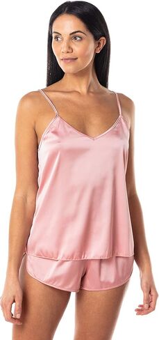 طقم بيجامة ساتيني لانجري من الساتان وسروال قصير وملابس نوم وملابس نوم in Kuwait