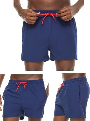 شورت سباحة للرجال مقاس 5 انش قابل للتمدد وسريع الجفاف مع جيوب بسحاب in Kuwait