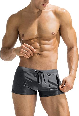 COOFANDY Mens Swim Trunks Swimwear Bathing Suit Swim Brief Square Leg Board Short S-3XL in Saudi Arabia