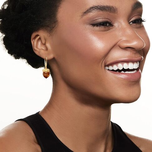 Ross-Simons Amber Acorn Drop Earrings in 18kt Gold Over Sterling in Saudi Arabia